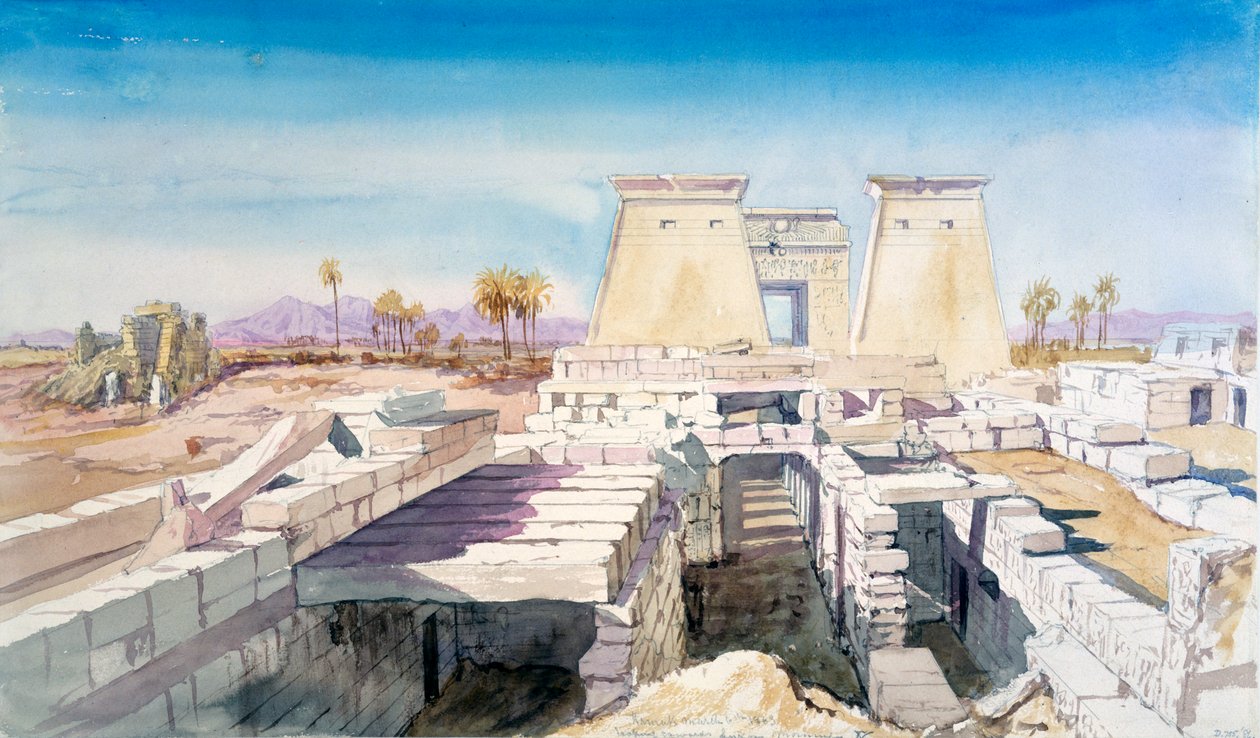 Karnak, Egypten, 1863 af Charles Émile de Tournemine
