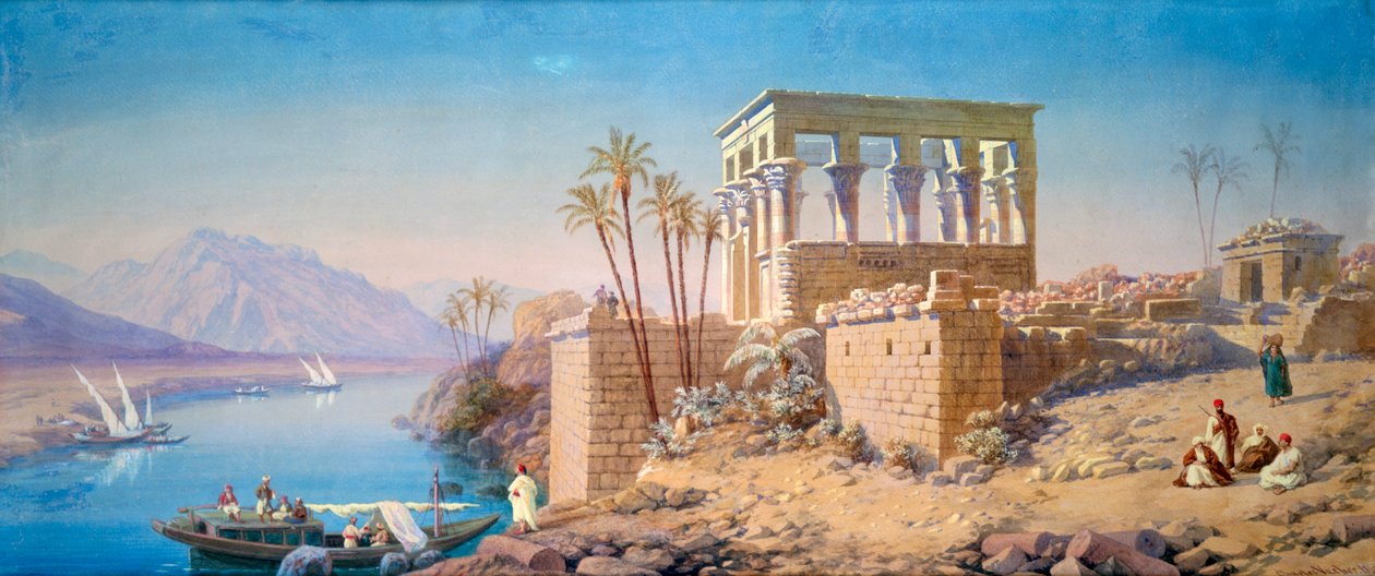 Philae, Egypten, 1863 af Charles Émile de Tournemine