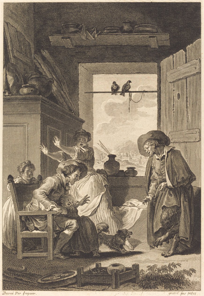 Belphegor af Charles Emmanuel Patas and Antoine Jean Duclos after Jean Honoré Fragonard