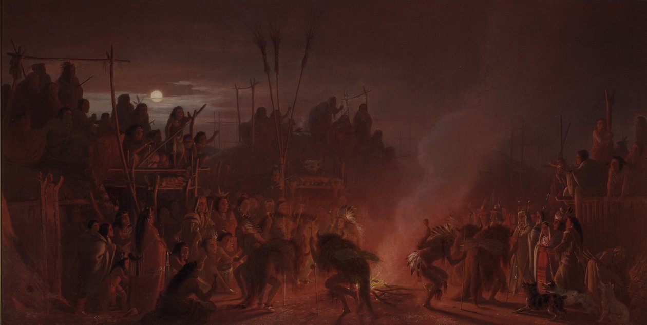 Bøffel-dansen af Charles Ferdinand Wimar
