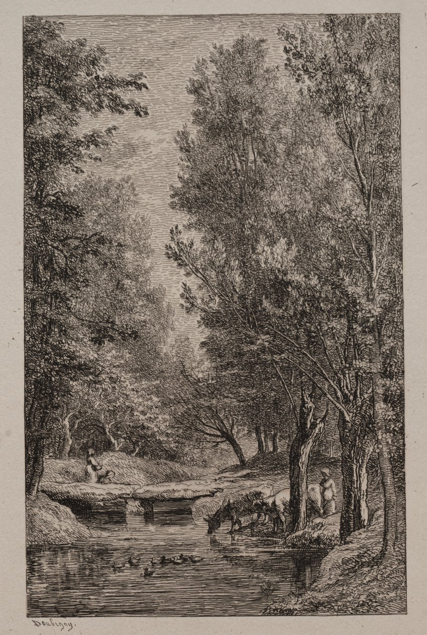Bæk i Val Mondois af Charles Francois Daubigny