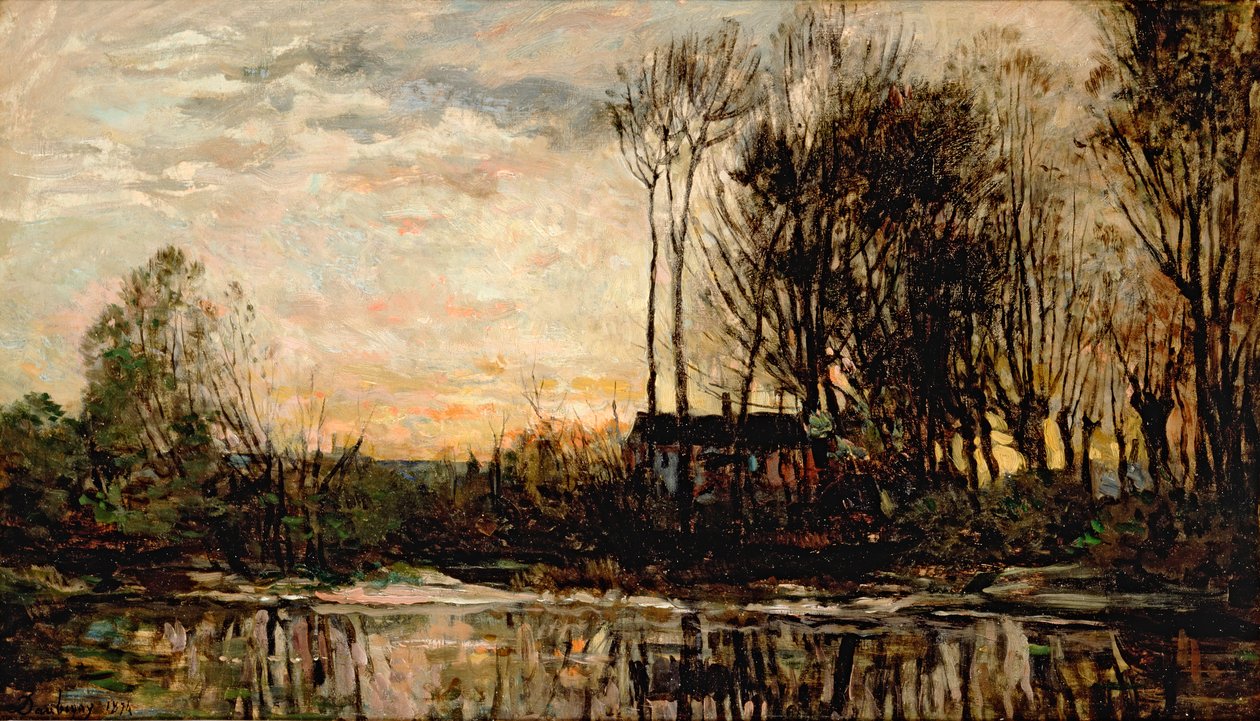 Aften ved Bas Meudon, 1874 af Charles Francois Daubigny
