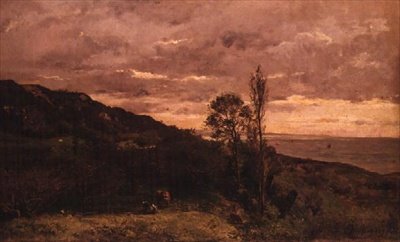 Landskab nær Villerville af Charles Francois Daubigny