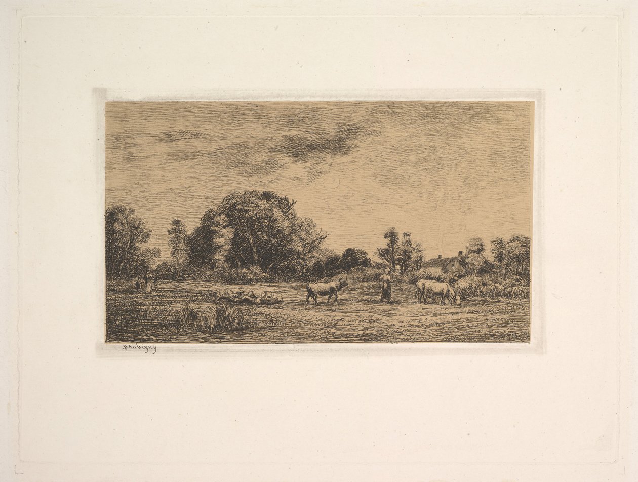 Måneopgang, 1861. af Charles Francois Daubigny