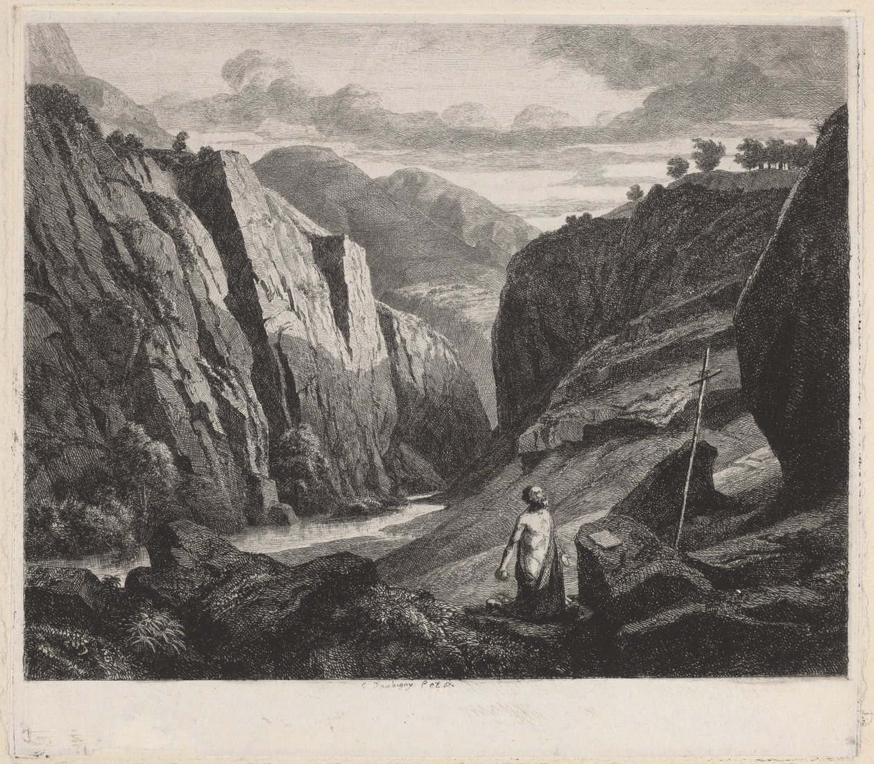 Sankt Jerome af Charles Francois Daubigny