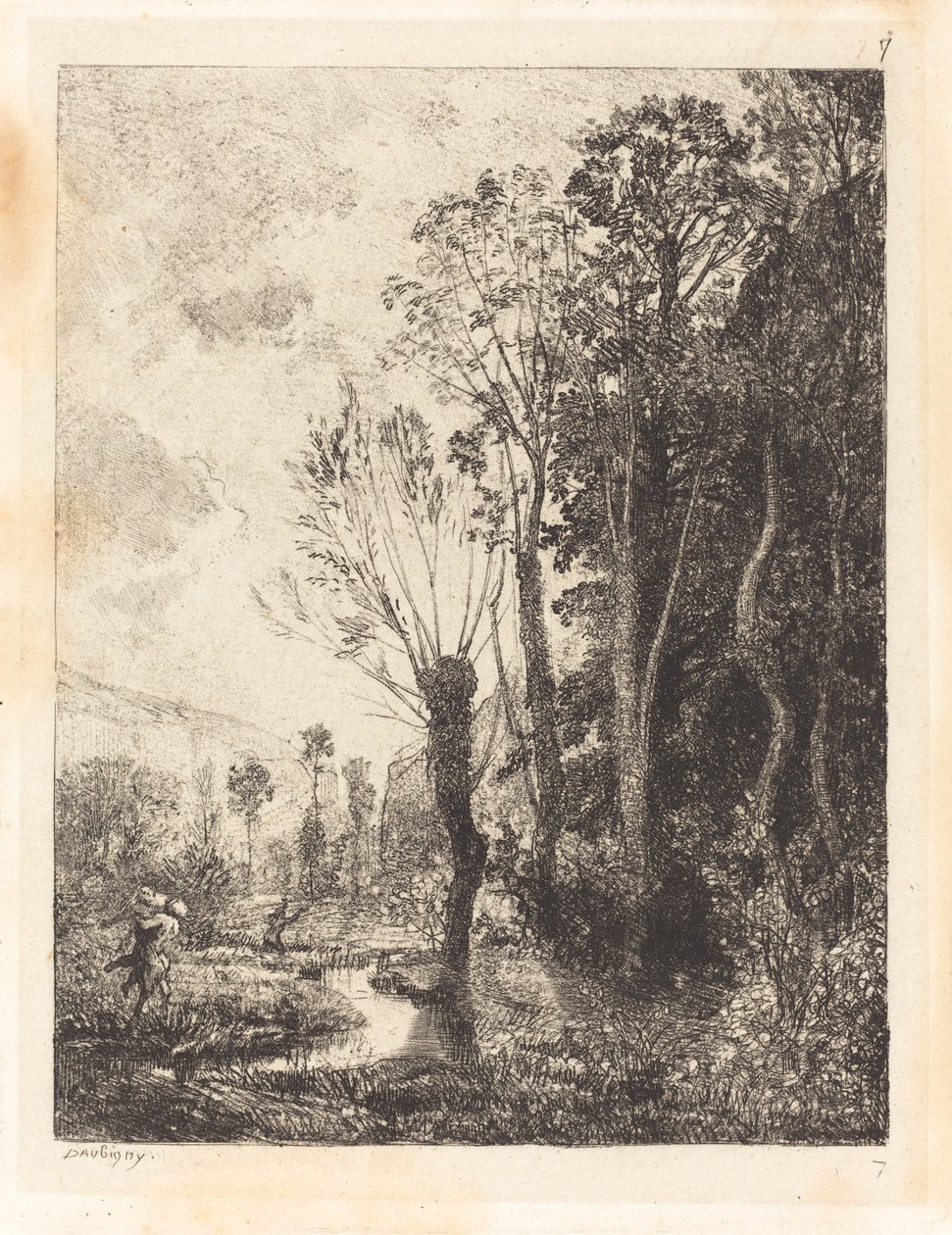 Satyr (Satyren) af Charles Francois Daubigny