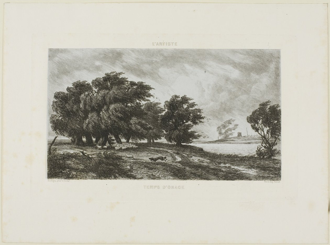 Storm vejr af Charles Francois Daubigny