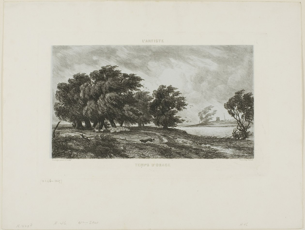 Storm vejr af Charles Francois Daubigny