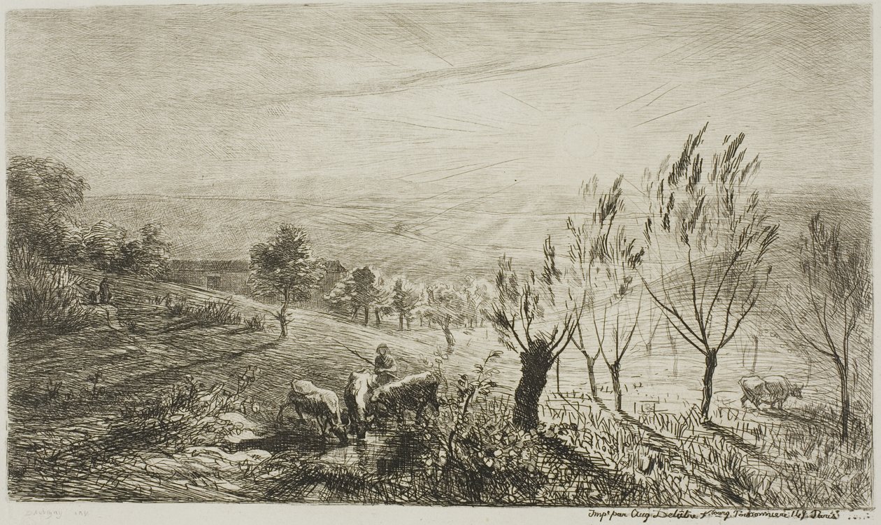 Solopgang af Charles Francois Daubigny