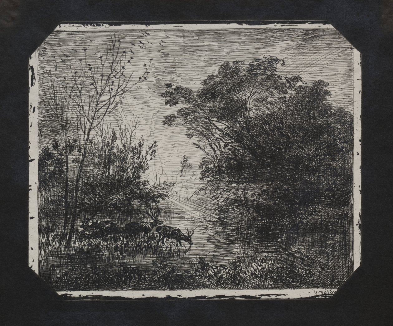 Hjorten af Charles Francois Daubigny
