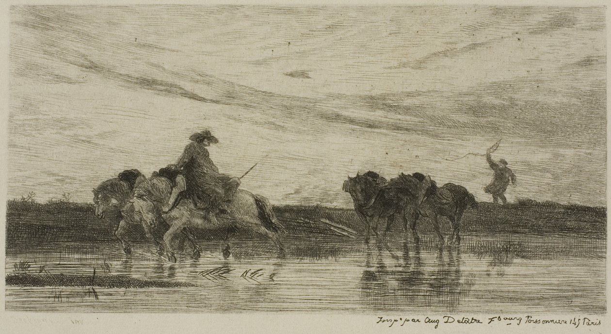 De Dray Heste af Charles Francois Daubigny