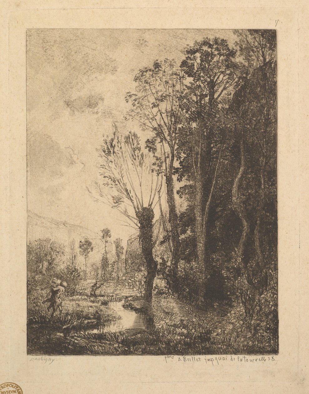 Satyren, 1850. af Charles Francois Daubigny