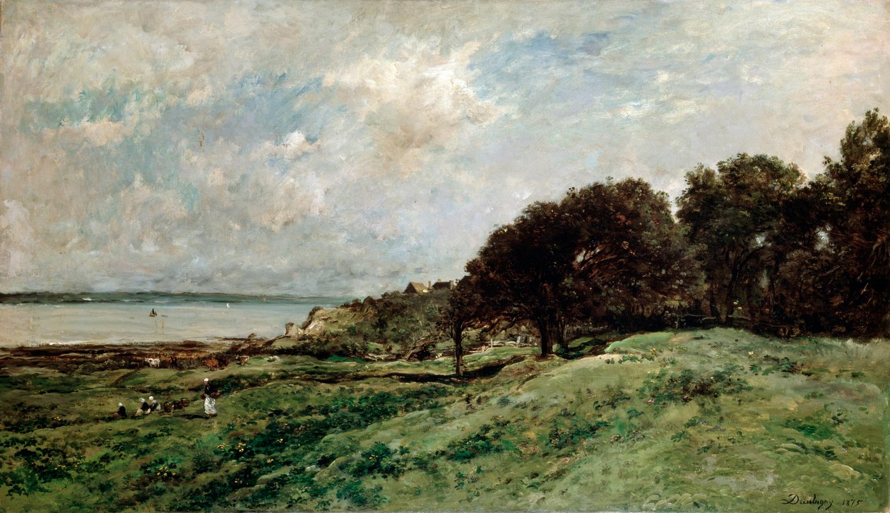 Kysten nær Villerville, 1875. af Charles Francois Daubigny