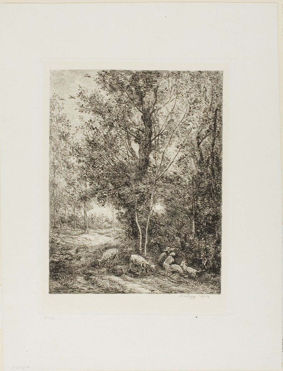 Hyrden og hyrdinden af Charles Francois Daubigny
