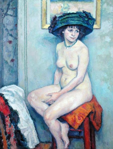 Nøgen, ca. 1910 (olie på lærred) af Charles Francois Prosper Guerin