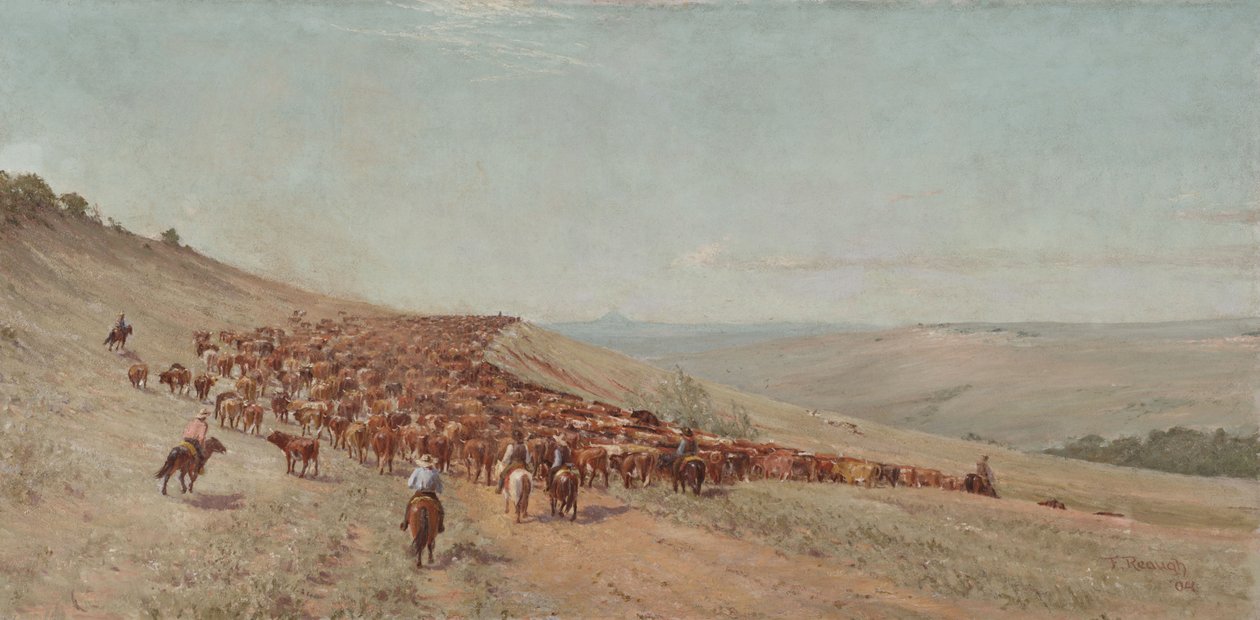 Driving the Herd, 1904dani af Charles Franklin Reaugh