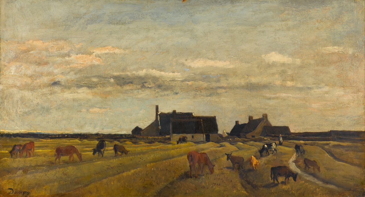 Gård ved Kerity, Bretagne af Charles Francois Daubigny