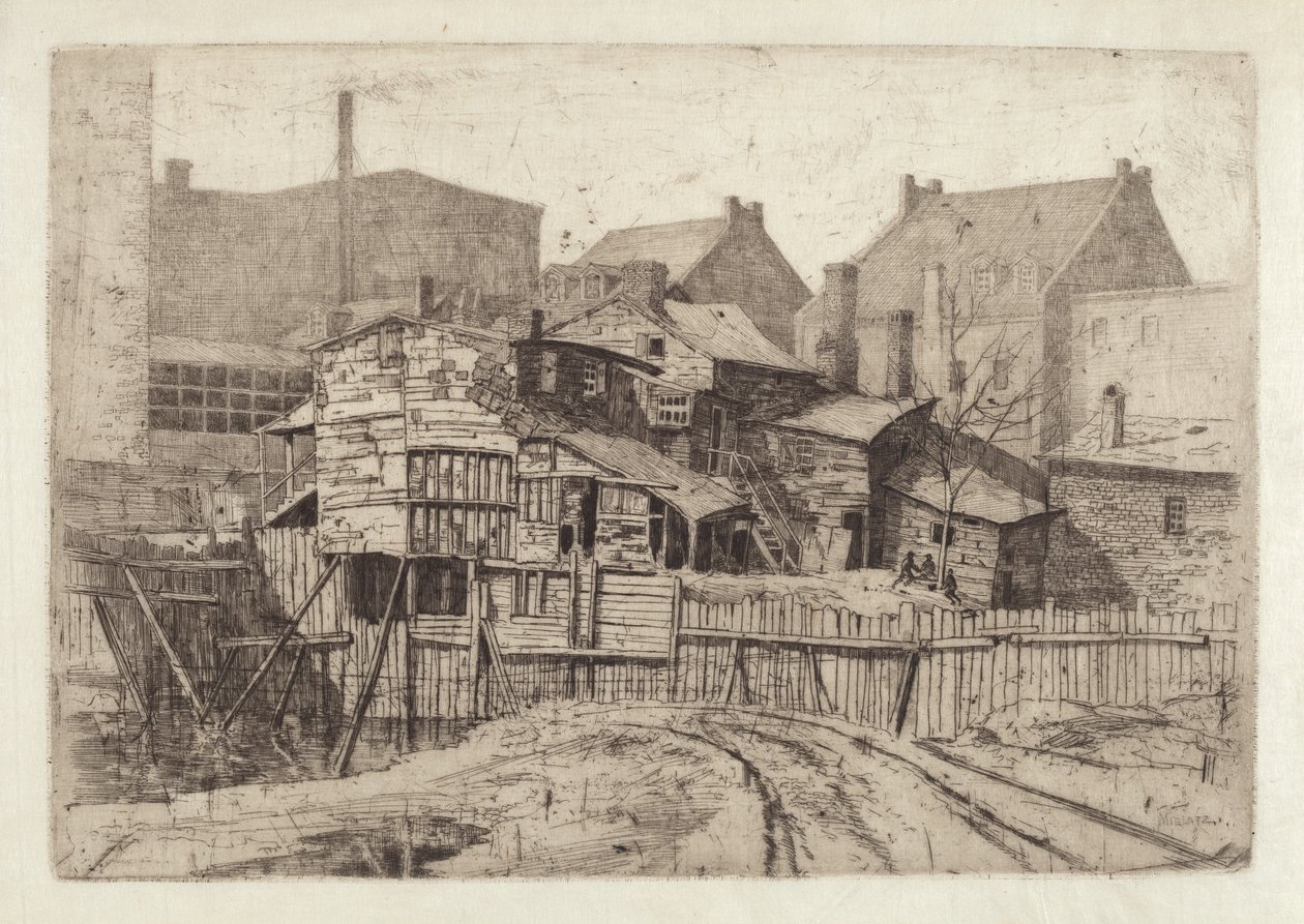 Uden titel (træhus i byen) af Charles Frederick William Mielatz