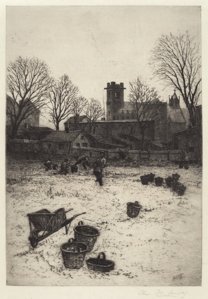 Havescene uden titel, 1893. af Charles Frederick William Mielatz