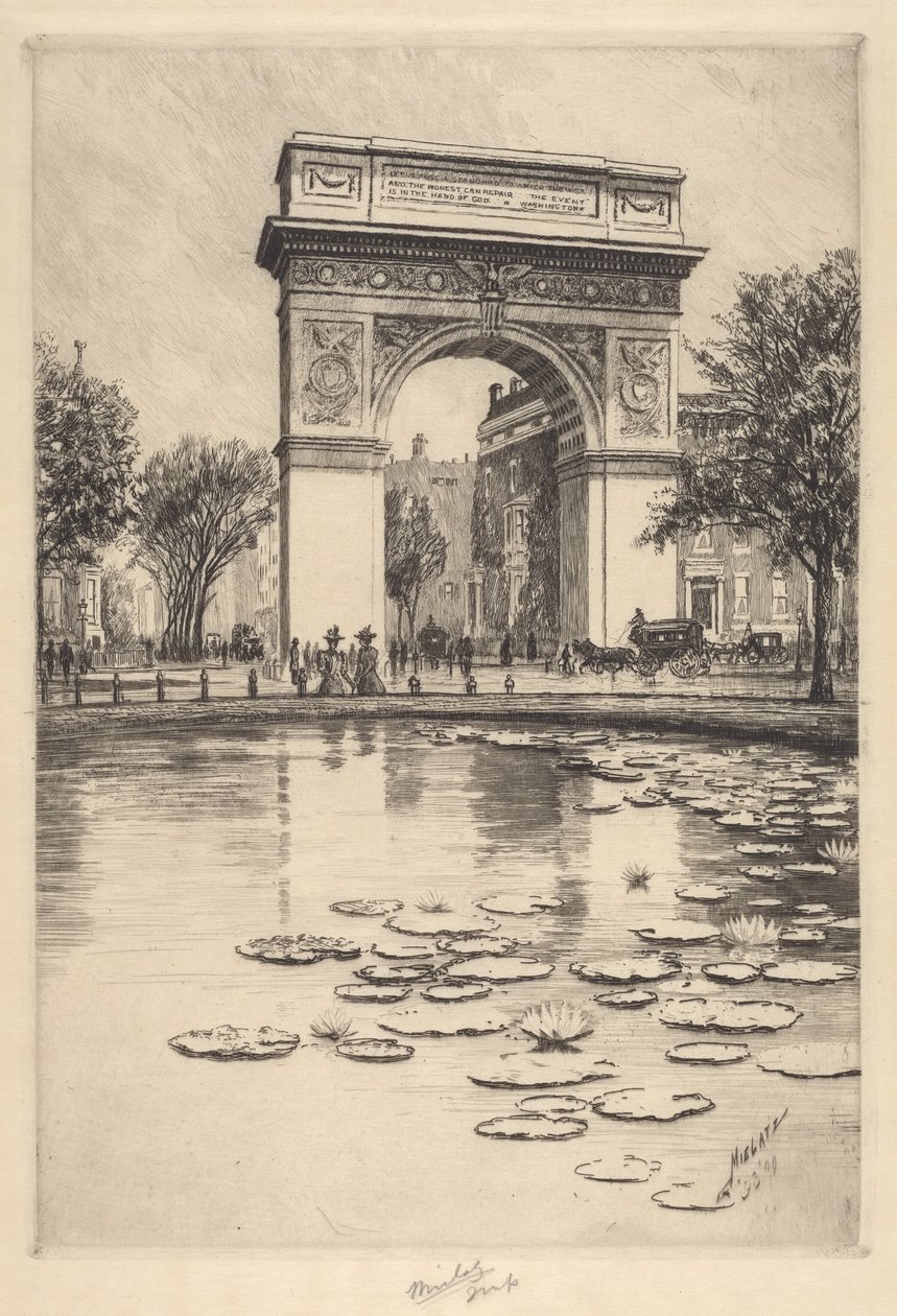 Washington Arch, 1909. af Charles Frederick William Mielatz