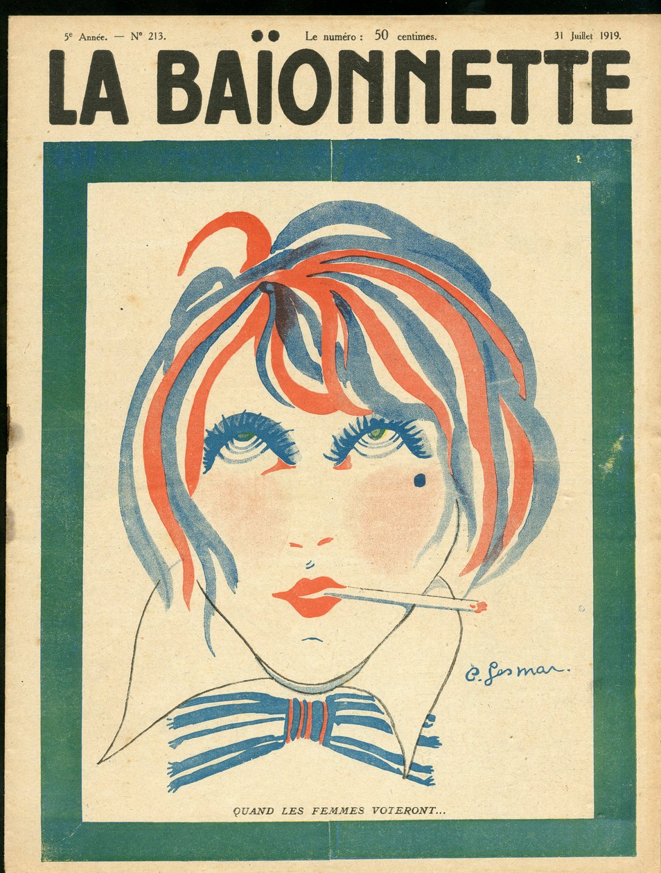 Forsiden af "La Baionnette" af Charles Gesmar