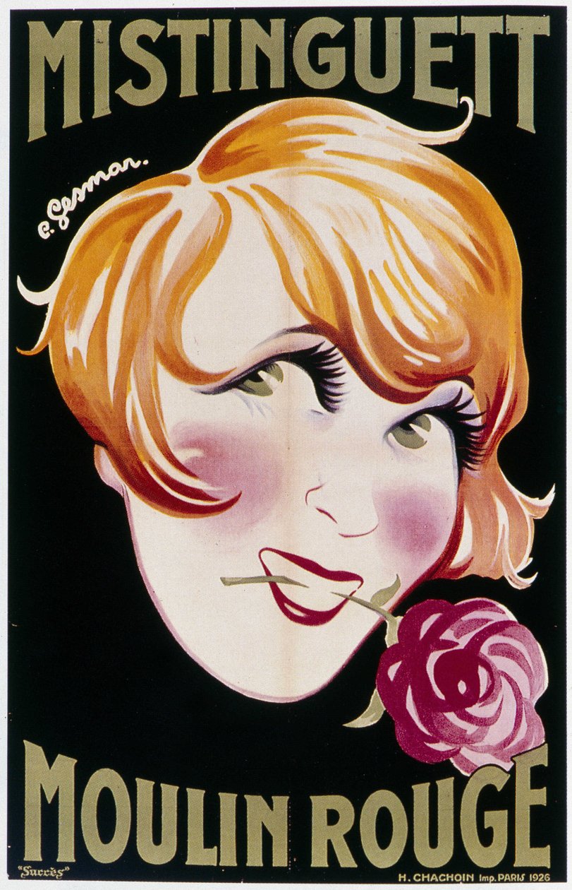 Mistinguett (Mistinguette) ved Moulin Rouge af Charles Gesmar