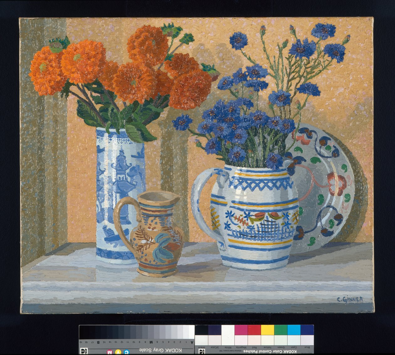 Dahliaer og Kornblomster af Charles Ginner