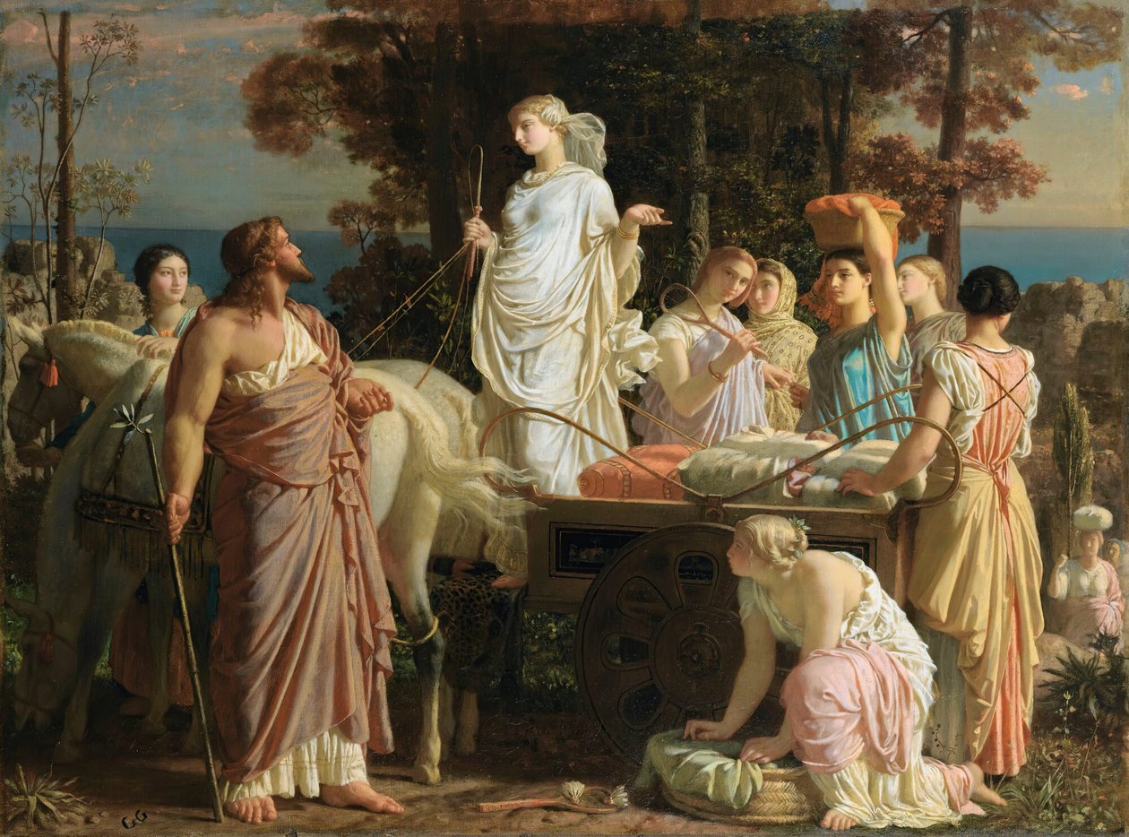 Ulysses og Nausicaa, ca. 1853. af Charles Gleyre