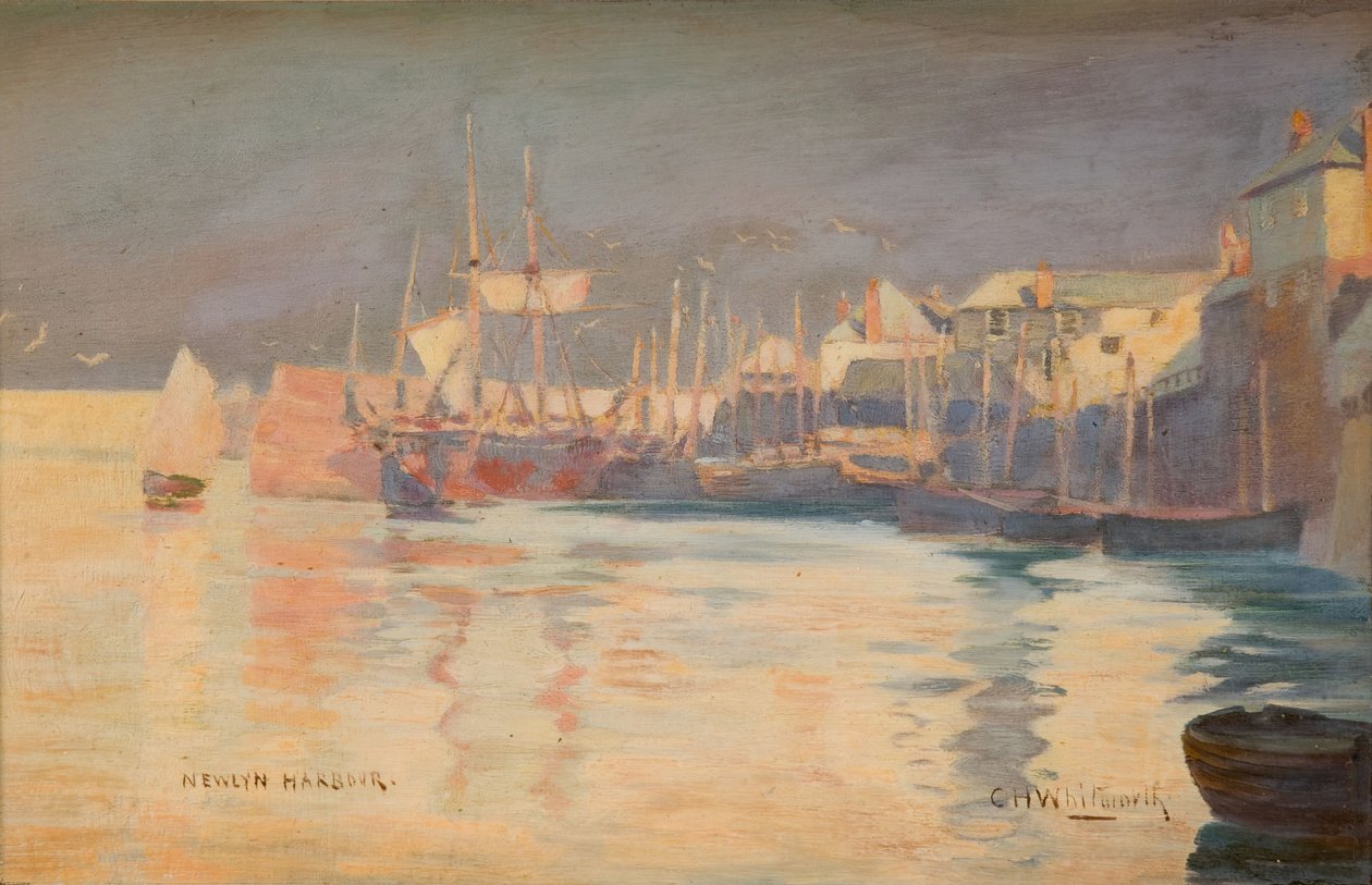 Newlyn Harbour, 1887. af Charles H Whitworth