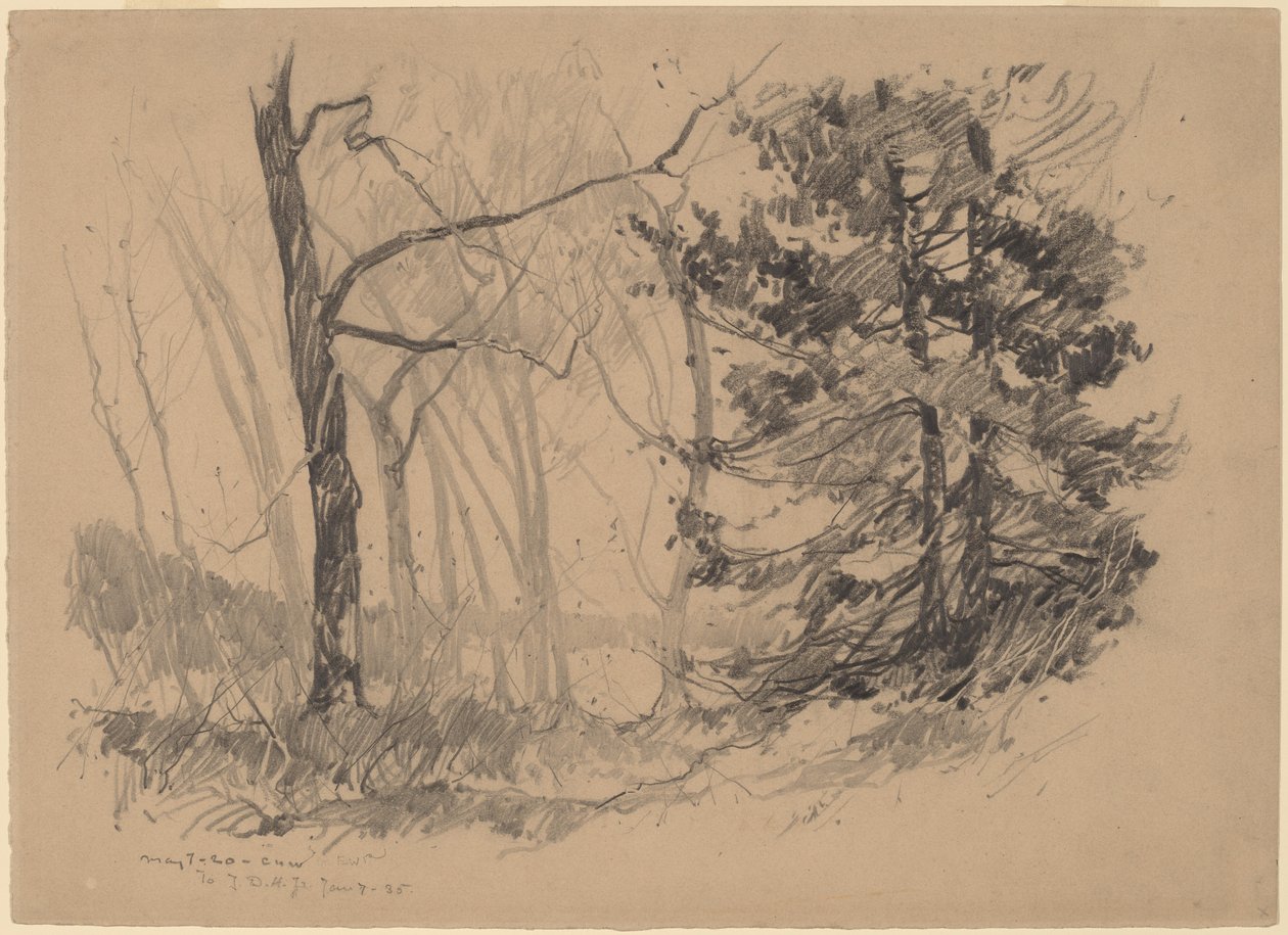 Træ interiør af Charles H. Woodbury