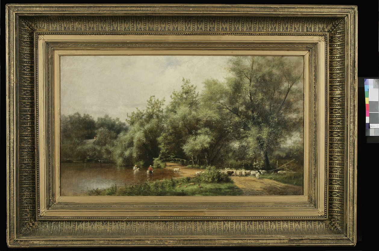 Fårevask på Long Island, 1874 af Charles Henry Miller
