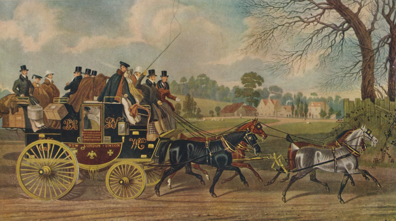 Roadsters, New London Union Coach, c1840, 1929 af Charles Hunt