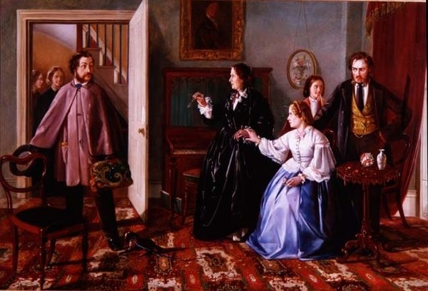 De to bejlere (olie) af Charles Hunt