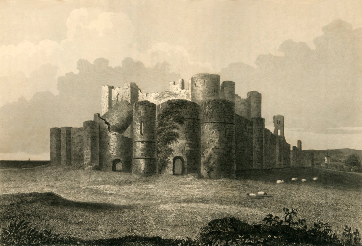 Pevensey Castle i 1737, 1835. af Charles J. Smith