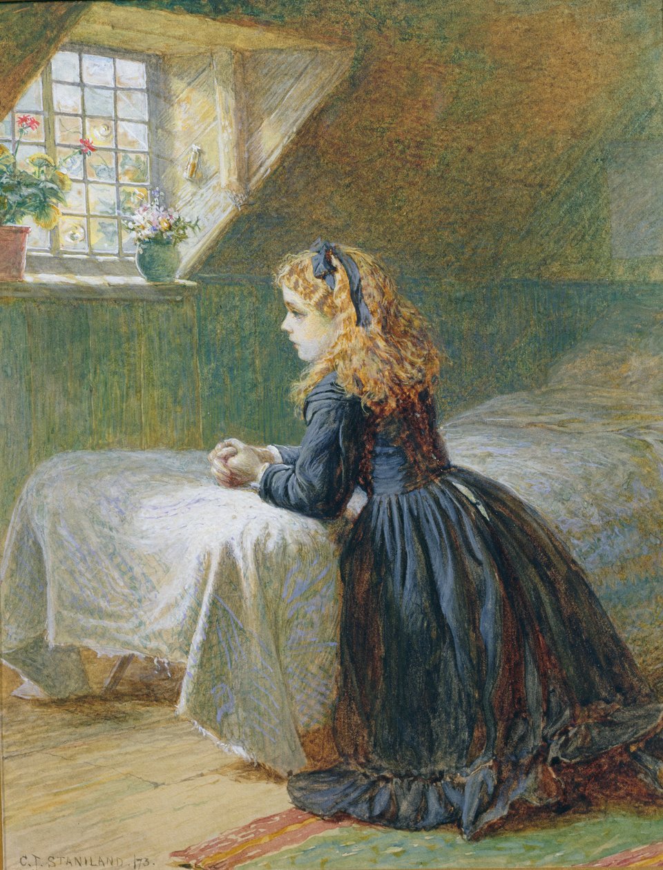 Morgenbønner, 1873 af Charles J. Staniland