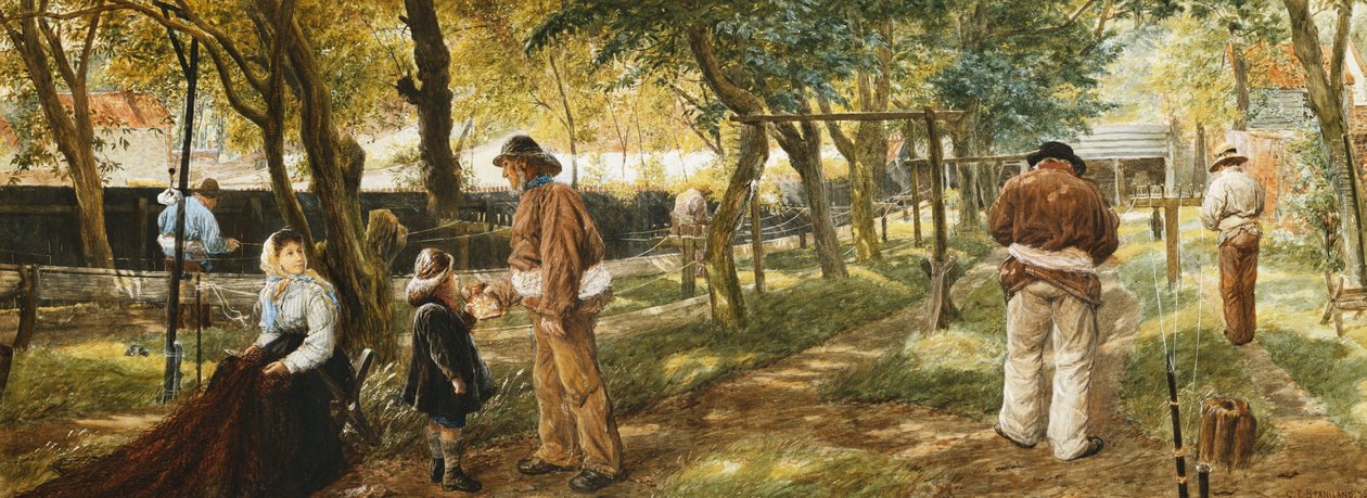 The Twine Walk, Lowestoft, 1876 af Charles J. Staniland