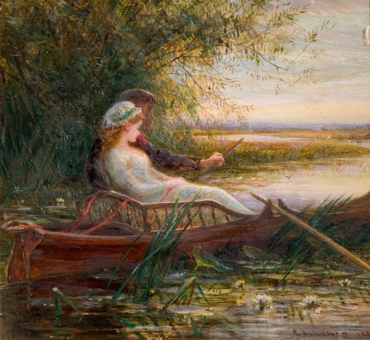 To figurer i en båd, 1881. af Charles James Lewis