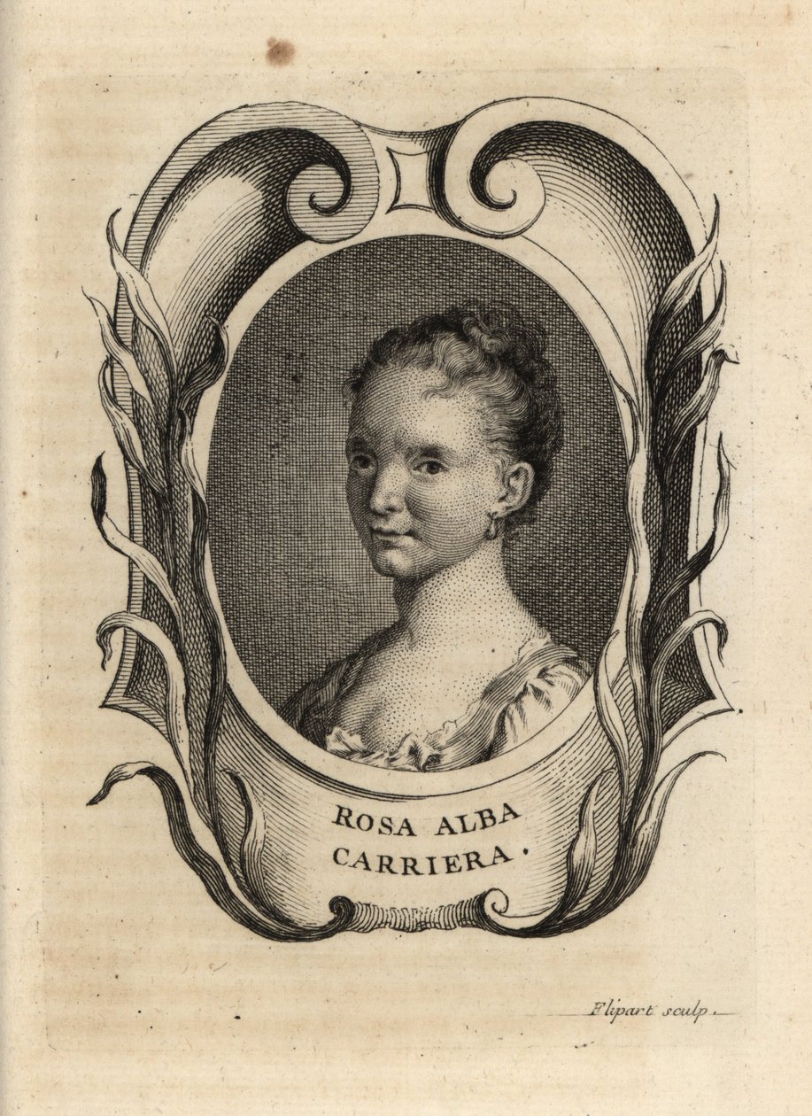 Rosalba Carriera, venetiansk rokokostaler. af Charles Joseph Flipart