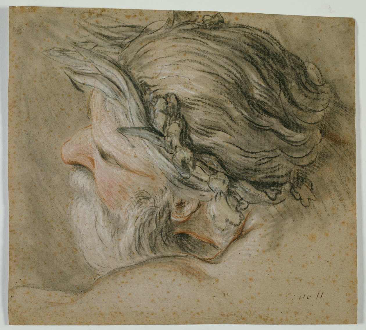 Hovedet af en havgud af Charles Joseph Natoire