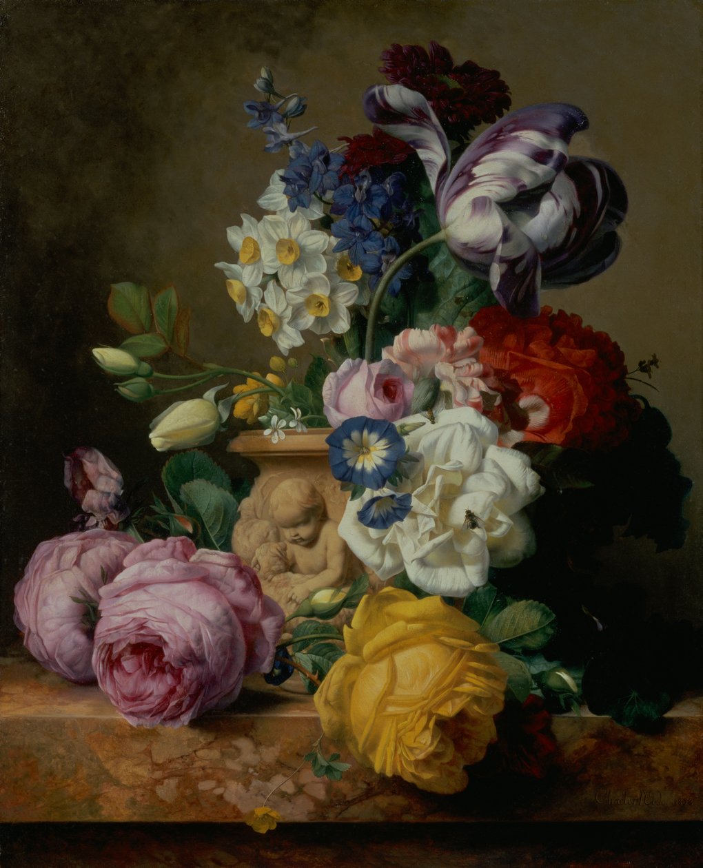Stilleben af blomster af Charles Joseph Node