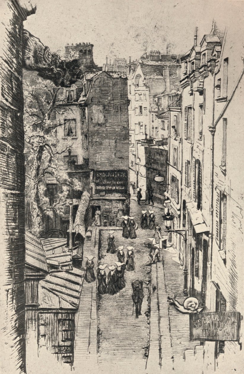 Rue des Pretres-St Severin, 1915 af Charles Jouas