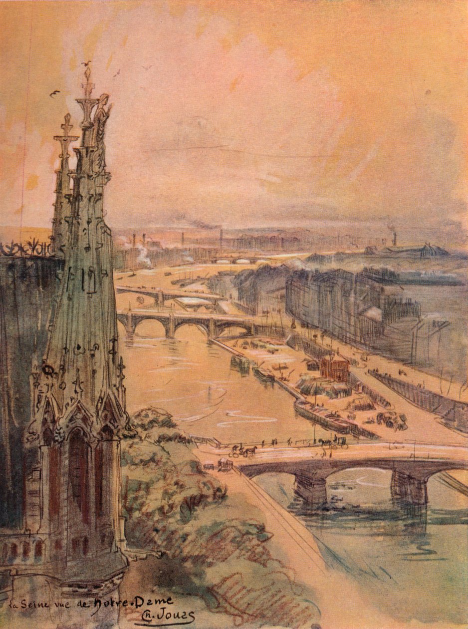 Seinen set fra Notre Dame, 1915 af Charles Jouas