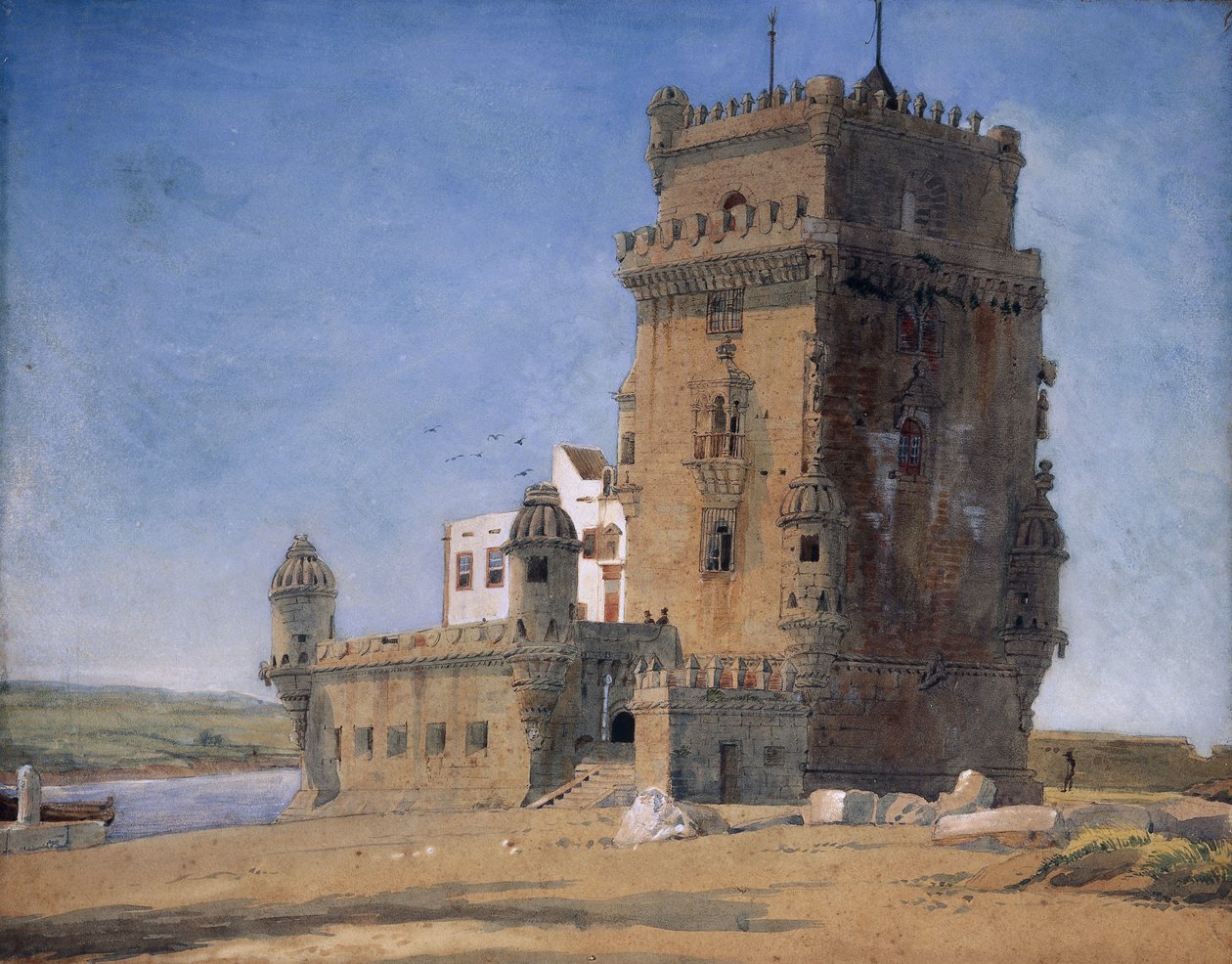 Tårnet i Belem, ca. 1825-6 af Charles Landseer
