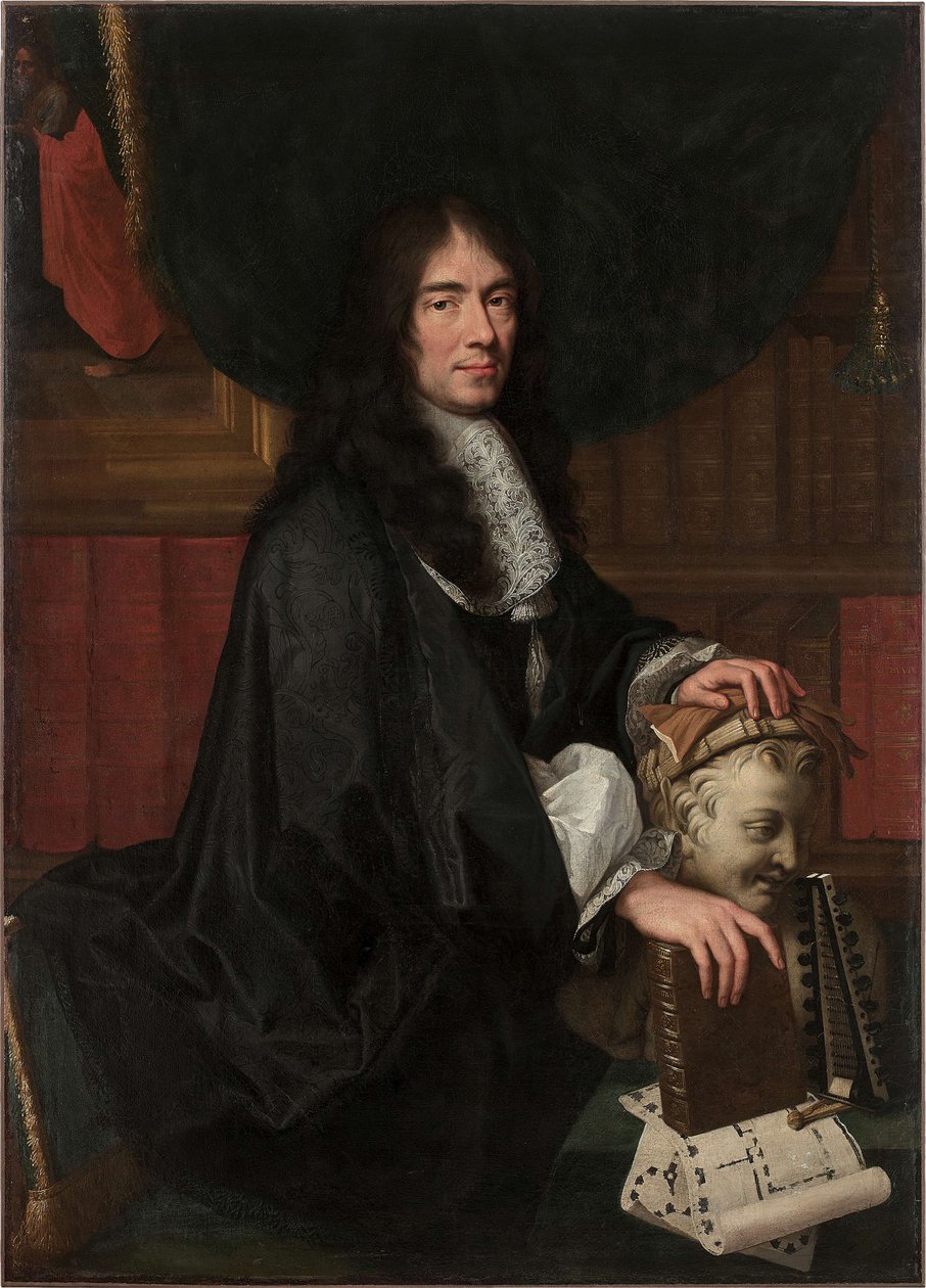Portræt af Charles Perrault 1628-1703. af Charles Le Brun