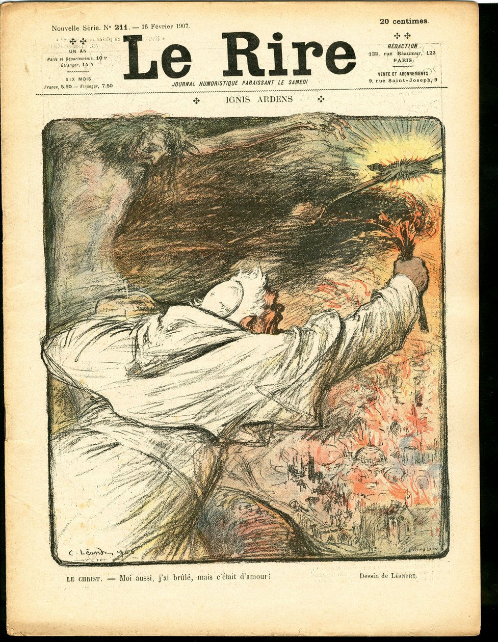 Cover af "" Latteren"", Satirisk i farver af Charles Leandre