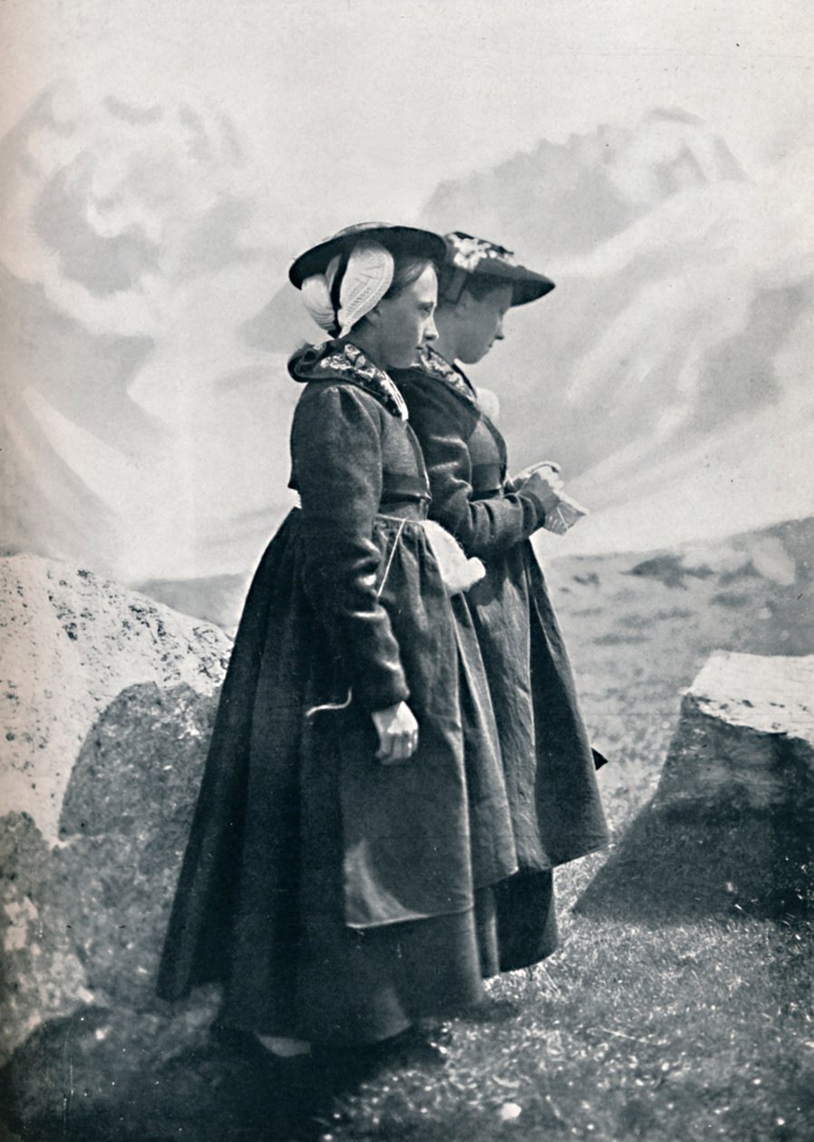 To schweiziske kvinder, 1912 af Charles Lefebure