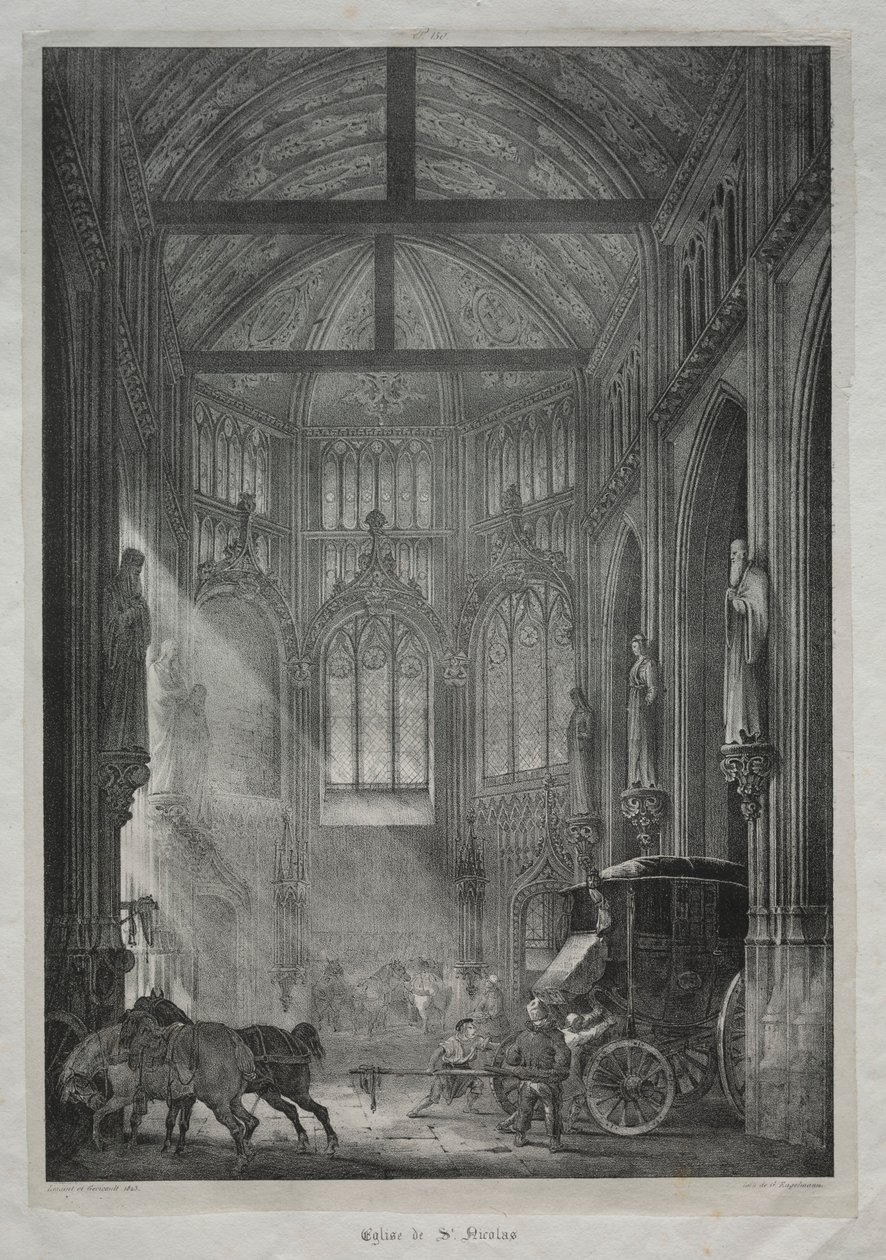 St. Nicholas Kirke, Rouen, 1823. af Charles Louis Lesaint