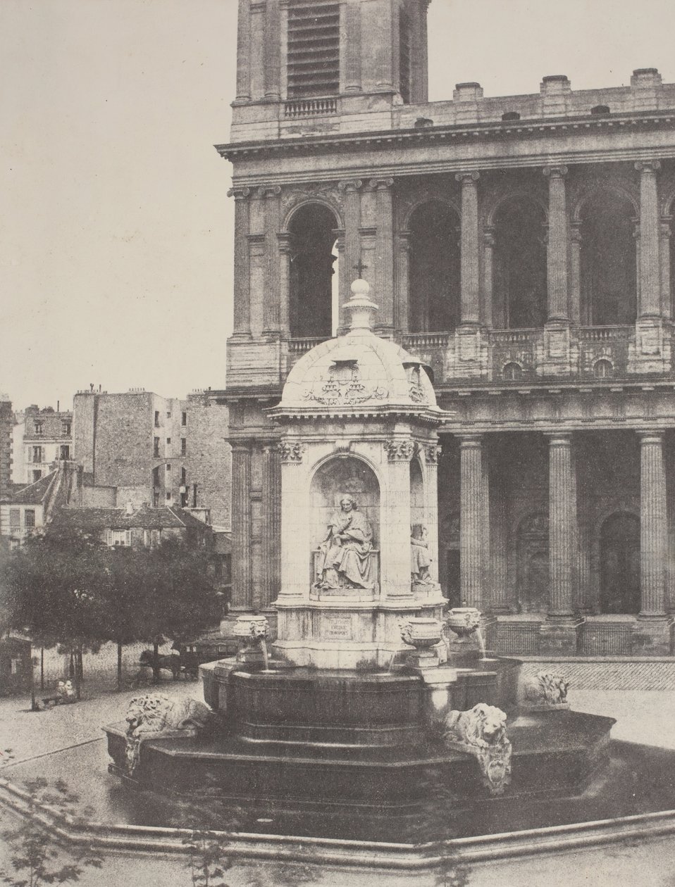 Fontæne ved St. Sulpice, 1851. af Charles Marville