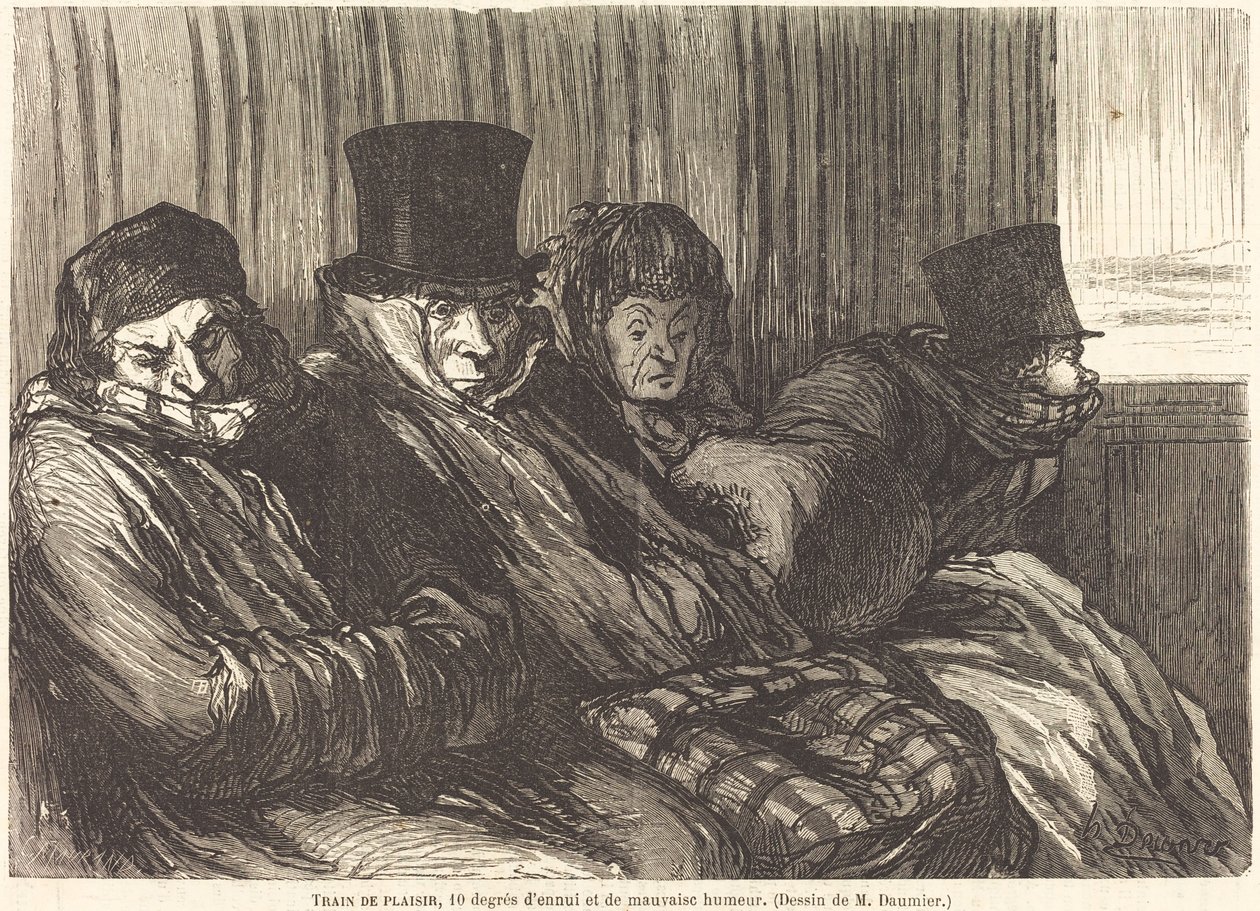 sjovt tog af Charles Maurand after Honoré Daumier