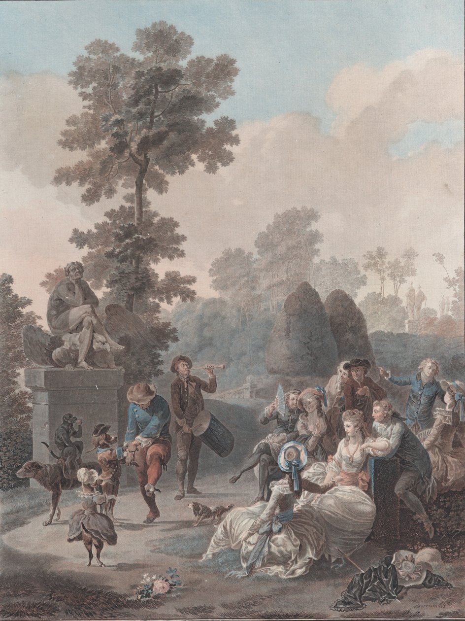 Tamburinen, 1788-94. af Charles Melchior Descourtis